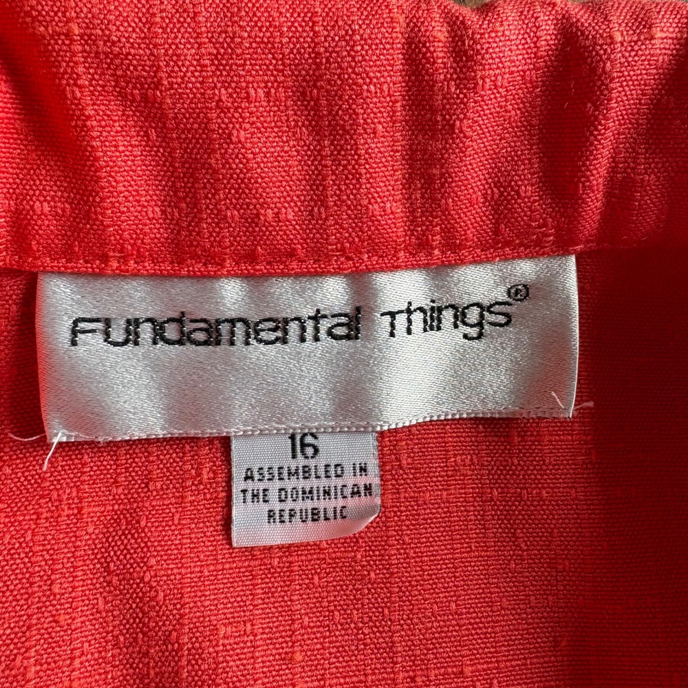 Fundamental Things Shorts Suit Set Womens 16 Coral Pink 2pc EUC Vintage - Picture 2 of 14